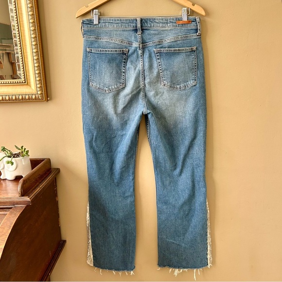 Anthropologie Pilcro High Rise Sequined Flared Jeans Light Wash High Waist Sz 31 - Picture 6 of 11